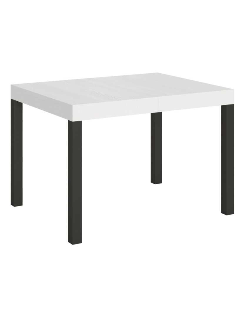 Itamoby - Mesa de jantar extensível 70x110/194 cm Everyday Cinza Branca quadro Antracite