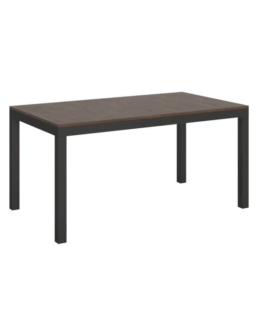 Itamoby - Mesa de jantar extensível 90x160/420 cm Everyday Evolution Nogueira quadro Antracite