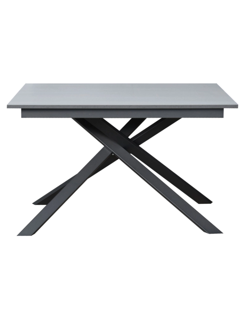 imagem de Mesa de jantar extensível 90x120/180 cm Ganty Cimento - borda Antracite quadro Antracite5