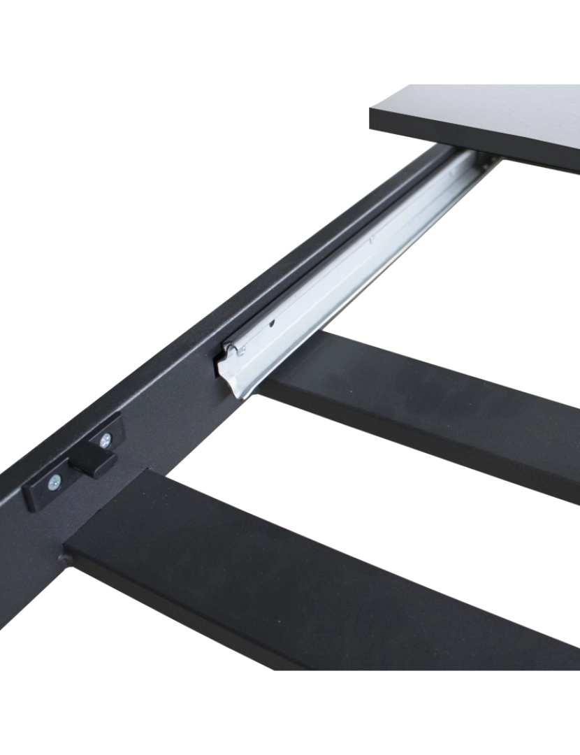 imagem de Mesa de jantar extensível 90x120/180 cm Ganty Antracite Espatulado - borda Antracite quadro Antracite5