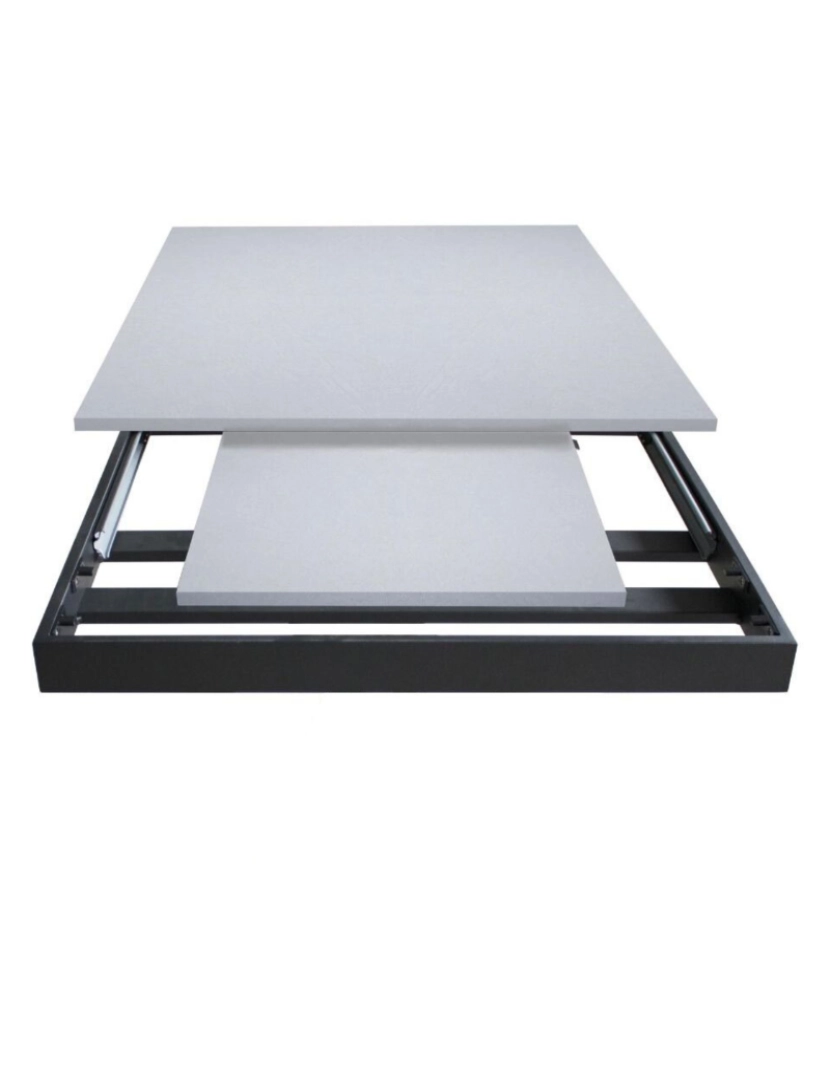 imagem de Mesa de jantar extensível 90x160/220 cm Bandos Nogueira quadro Antracite5