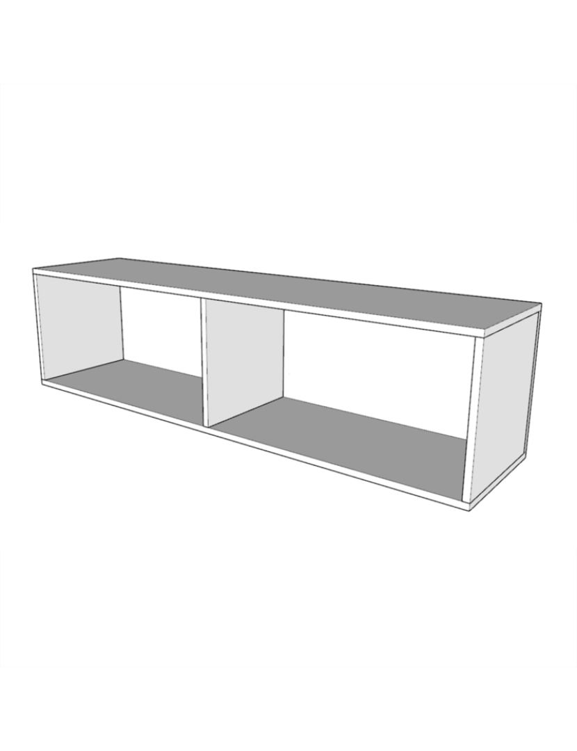 imagem de Cama retrátil 160 vertical Kentaro com armário coluna e armários suspensos Cinza Branca4