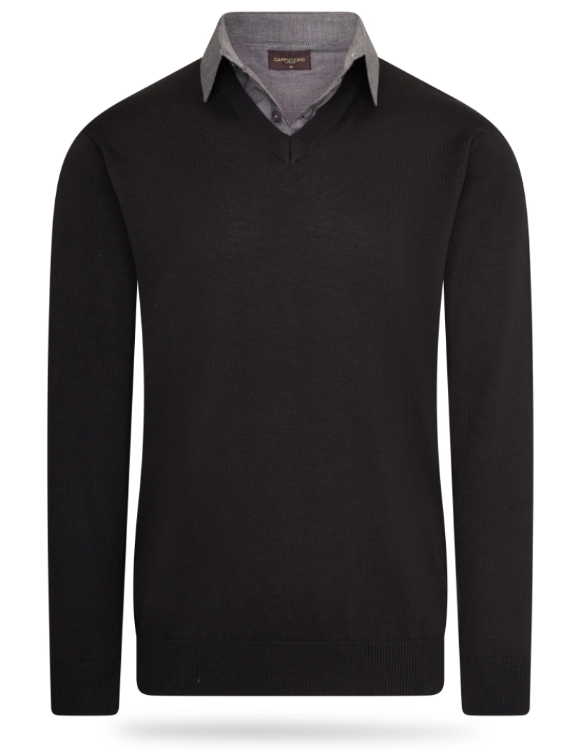 Cappuccino Italia - Cappuccino Italia Mock Pullover Negro