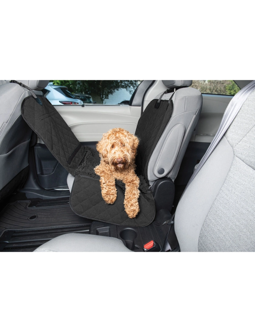 imagem de Capa Protetora de Assento Individual Automóvel para Animais de Estimação Dog Gone Smart 112 x 89 cm Preto Plástico2