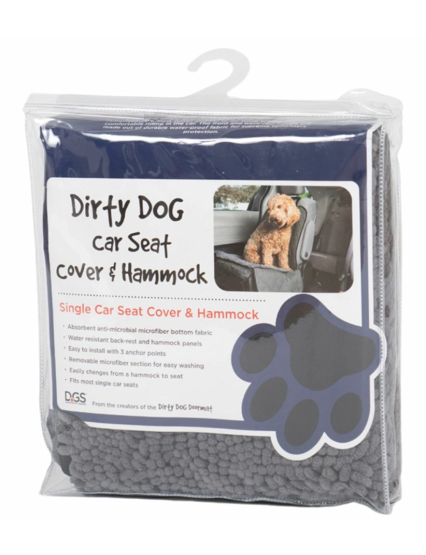 Dog Gone Smart - Capa Protetora de Assento Individual Automóvel para Animais de Estimação Dog Gone Smart 112 x 89 cm Cinzento Plástico