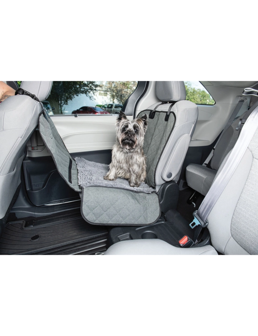 imagem de Capa Protetora de Assento Individual Automóvel para Animais de Estimação Dog Gone Smart 112 x 89 cm Cinzento Plástico2