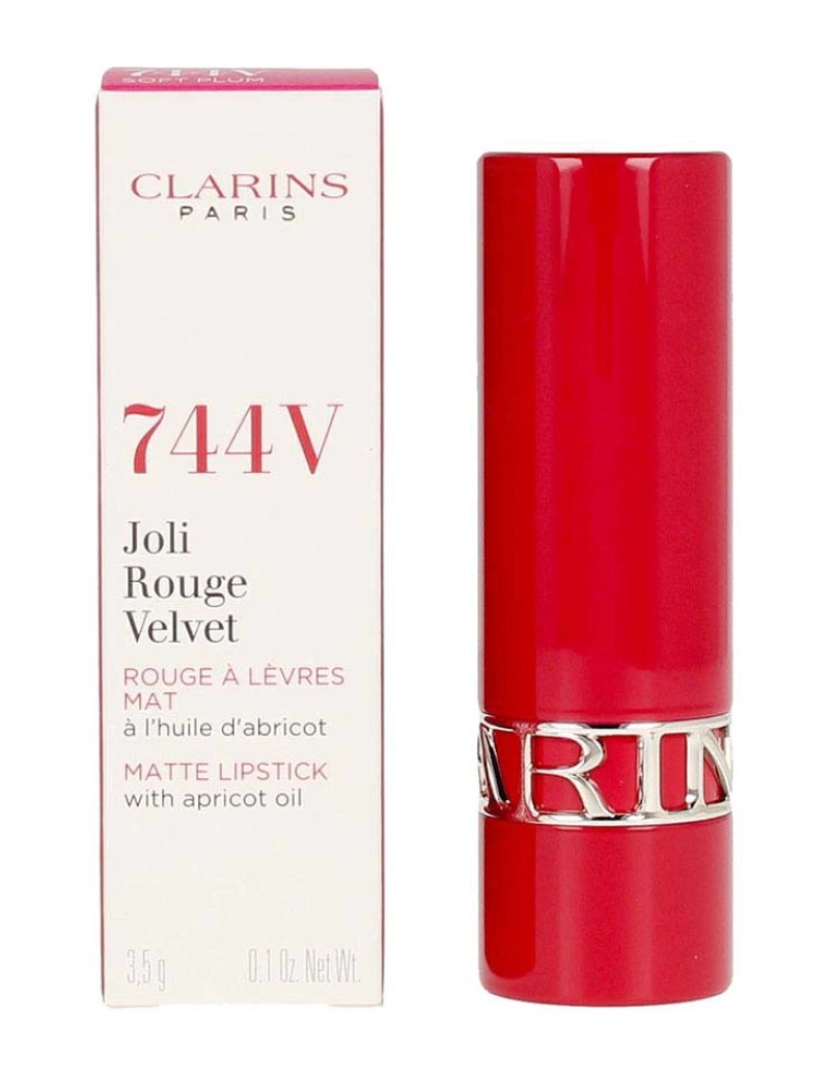 Clarins - Joli Rouge Velvet #744V-Soft Plum 3.5 Gr