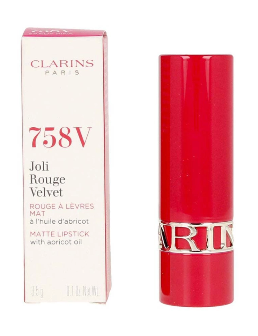 Clarins - Joli Rouge Velvet #758V-Sandy Pink 3.5 Gr