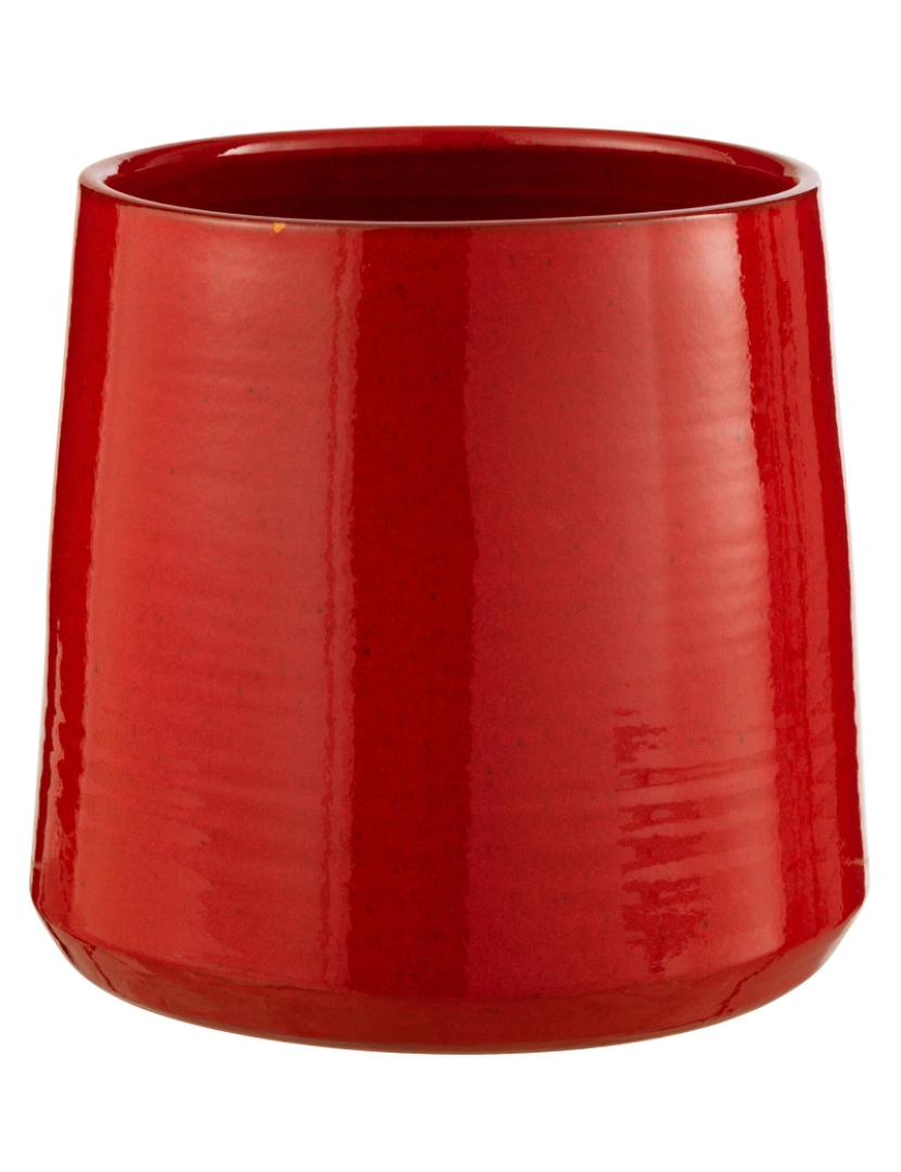 imagem de Cachepot J-Line Rodada cerâmica vermelha grande1