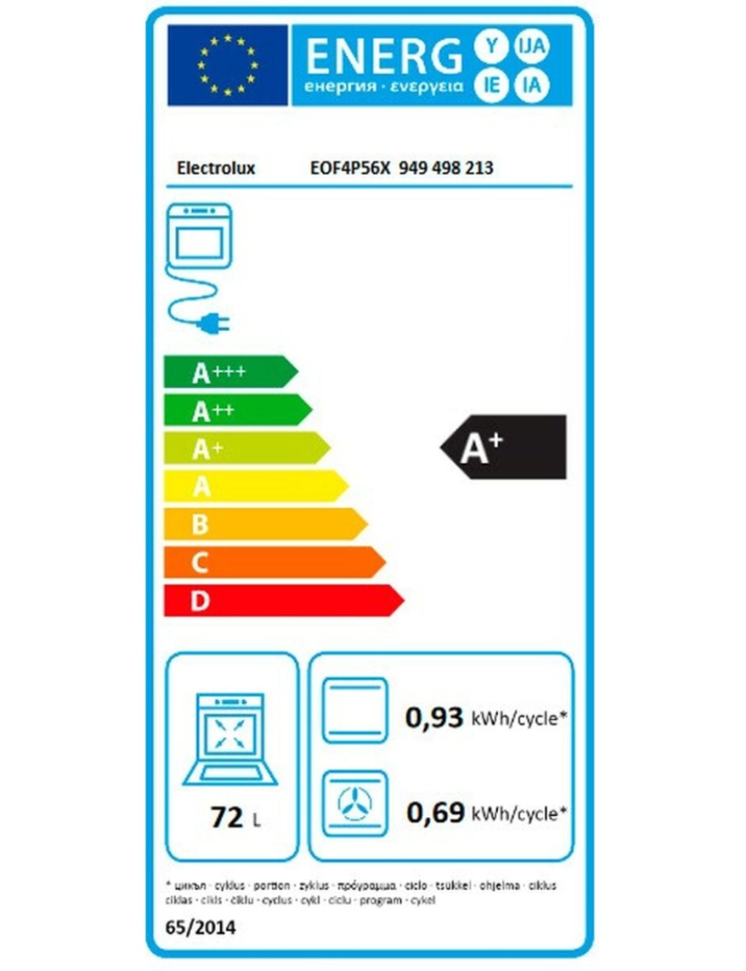 imagem de Forno Electrolux EOF4P56X 3490 W 72 L2