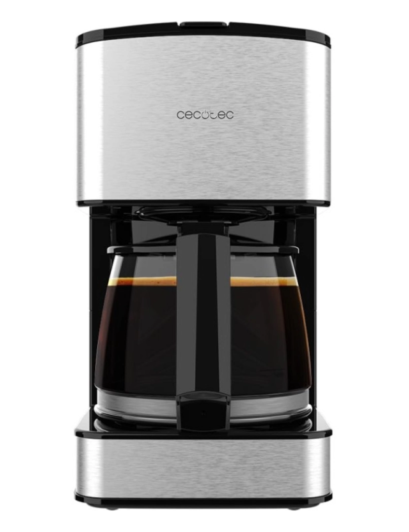 Cecotec - Cecotec Máquina de café de filtro, para 6 chávenas, com acabamentos em aço inoxidável e intensificador de aroma.