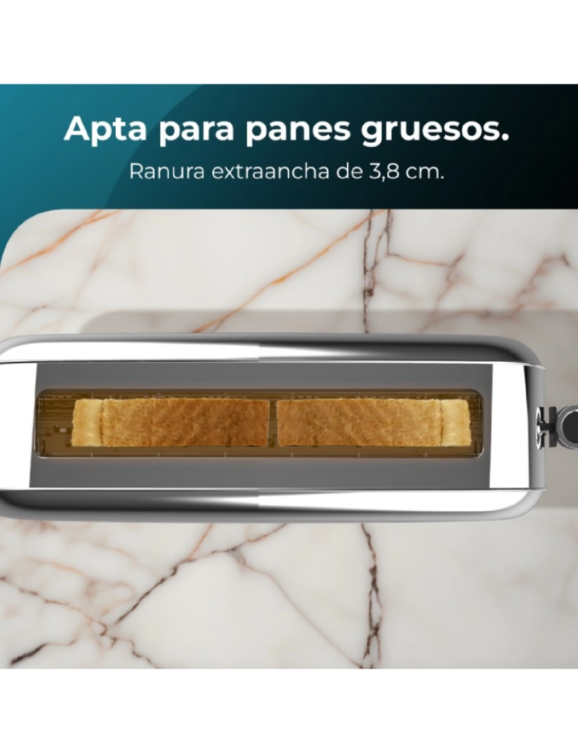 imagem de Cecotec Torradeira vertical de aço com rahura longa, 850 W de potência e suporte para pãezinhos.5