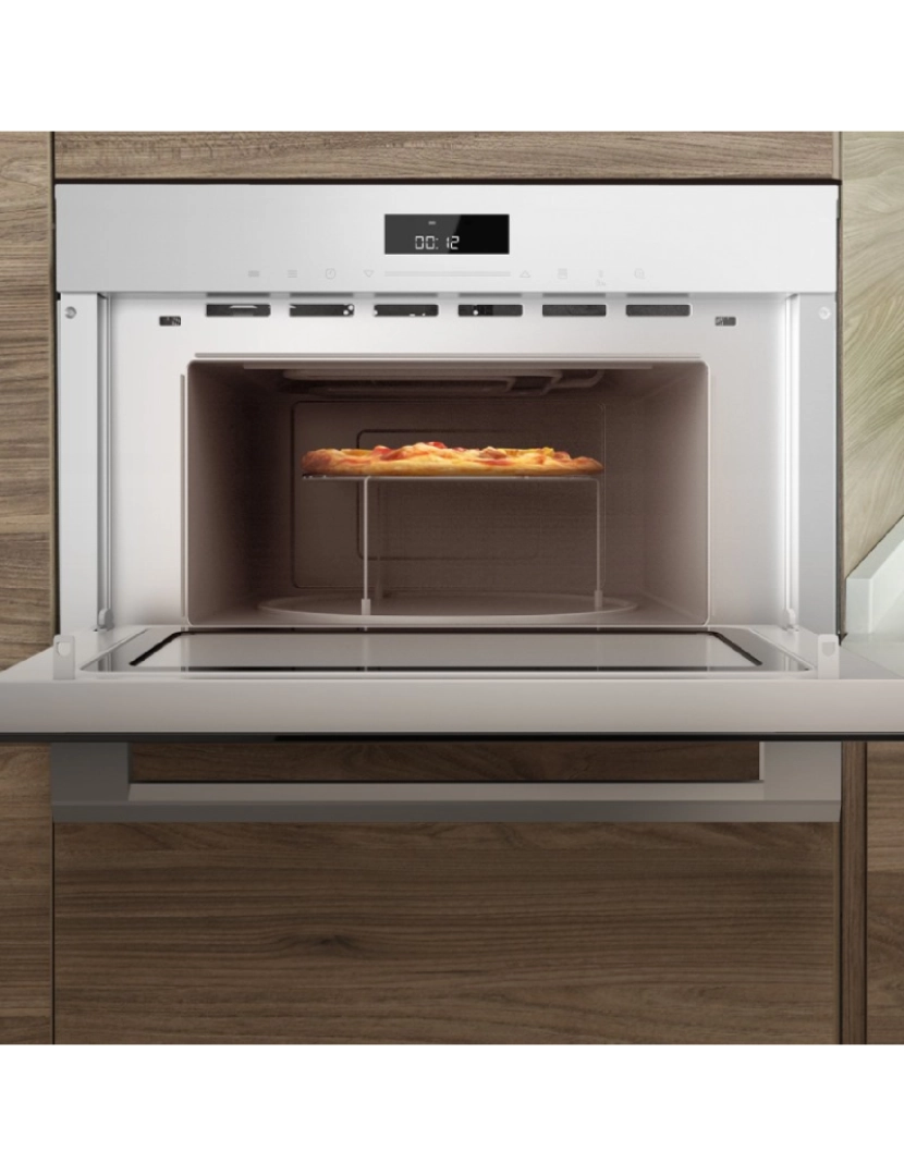 imagem de Cecotec Forno micro-ondas de encastrar Glass White de 34 L em vidro preto com função de micro-ondas, modo Grill, Descongelar, Menu predefinido, Cozedura rápida, Temporizador eletrónico.3