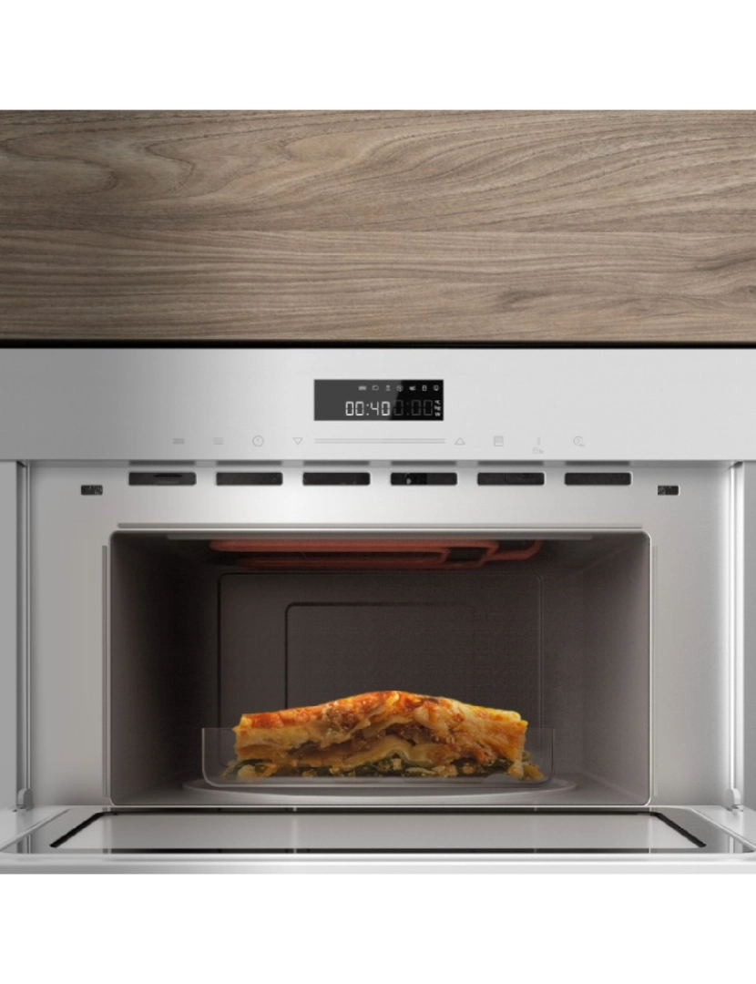 imagem de Cecotec Forno micro-ondas de encastrar Glass White de 34 L em vidro preto com função de micro-ondas, modo Grill, Descongelar, Menu predefinido, Cozedura rápida, Temporizador eletrónico.4