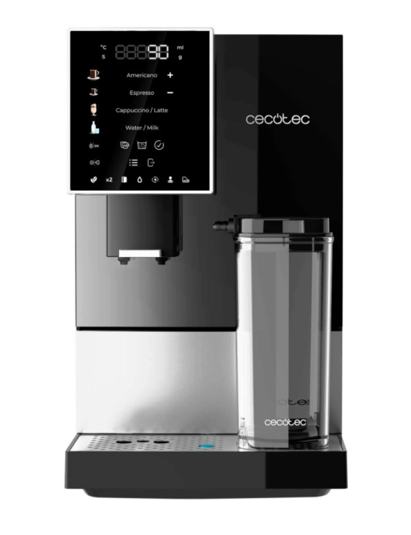 Cecotec - Cecotec Máquina de café superautomática compacta com 19 bares, depósito de leite e Thermoblock.