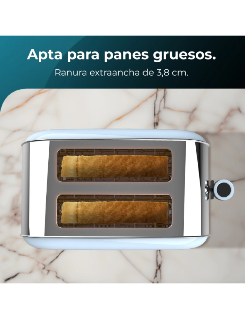 imagem de Cecotec Torradeira vertical de aço com dupla rahura curta, 850 W de potência e suporte para pãezinhos.2