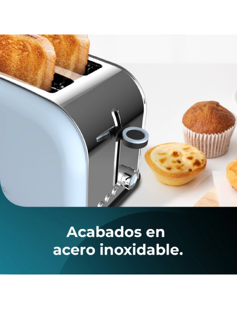 imagem de Cecotec Torradeira vertical de aço com dupla rahura curta, 850 W de potência e suporte para pãezinhos.3