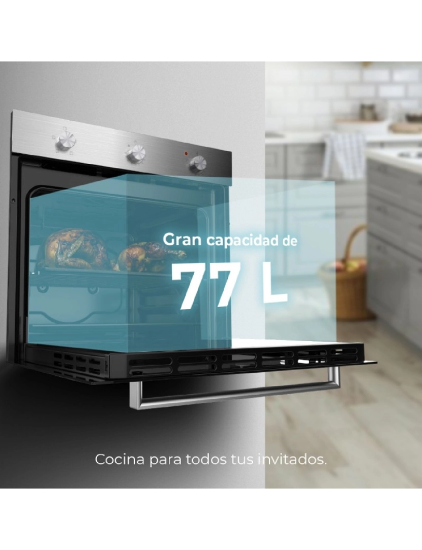 imagem de Cecotec Forno de encastrar Bolero Hexa C136000 Mirror Time A 77 l de capacidade, 4 funções, 2800 W.5