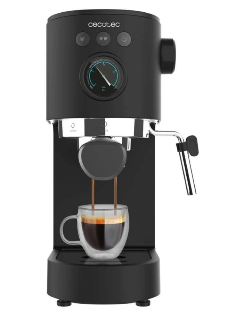 imagem de Cecotec Máquina de café express com 20 bares, thermoblock, manómetro e vaporizador.1
