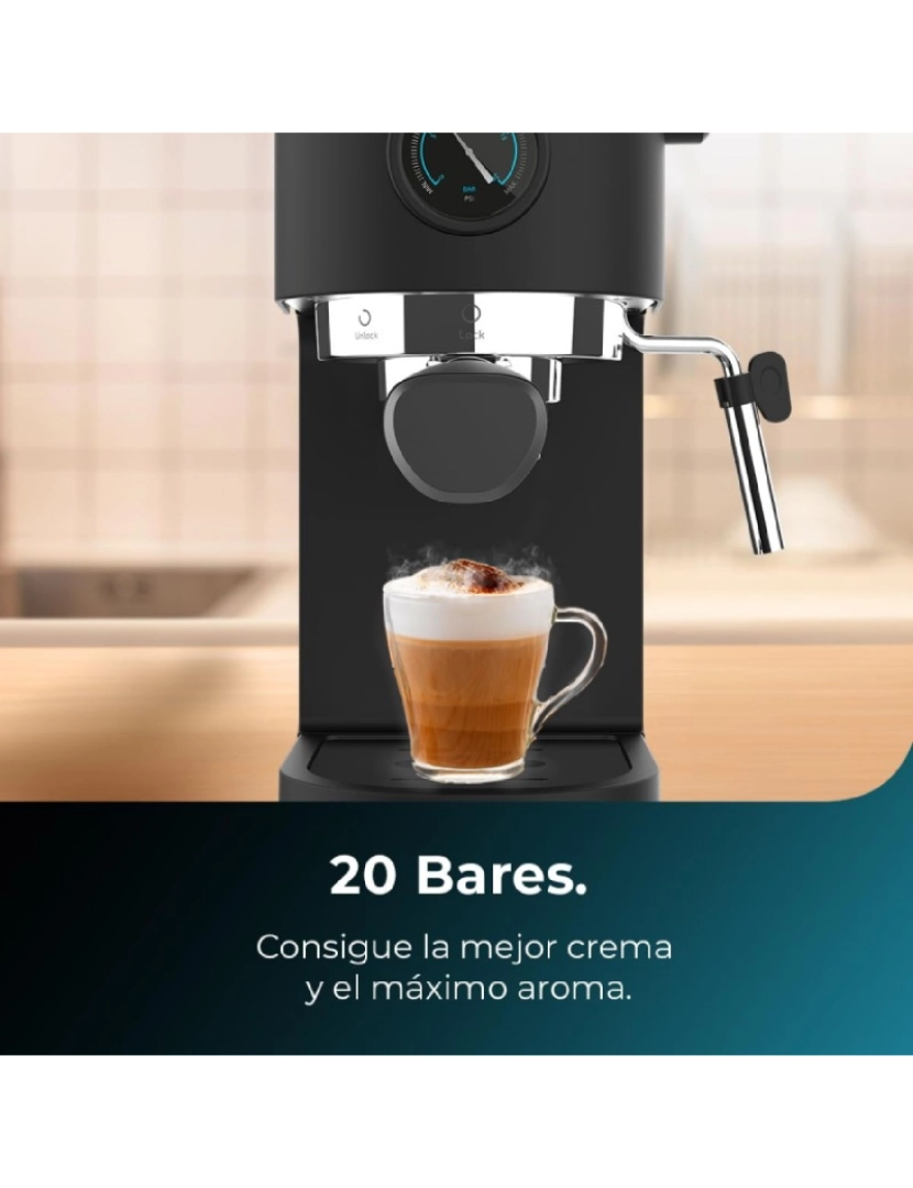 imagem de Cecotec Máquina de café express com 20 bares, thermoblock, manómetro e vaporizador.2