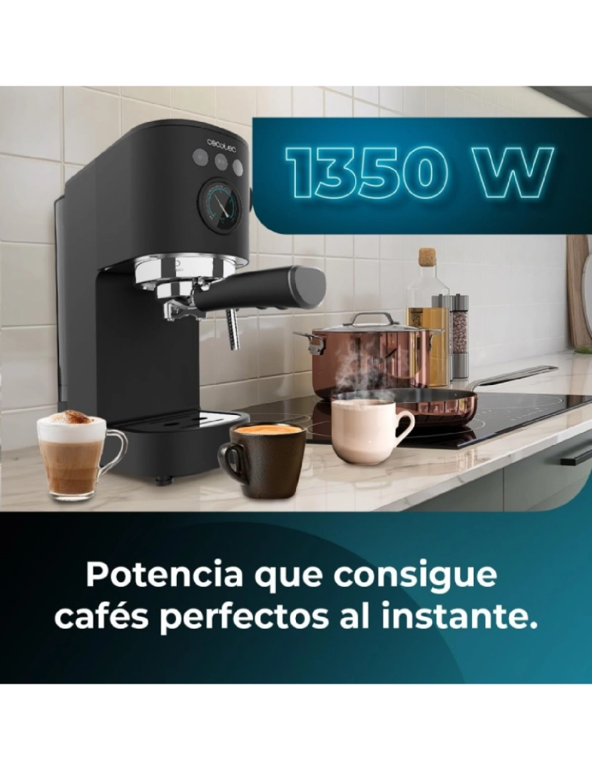 imagem de Cecotec Máquina de café express com 20 bares, thermoblock, manómetro e vaporizador.4
