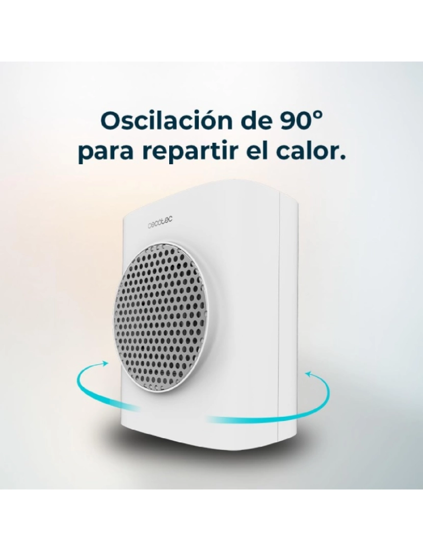 imagem de Cecotec Aquecedor cerâmico de mesa com 1500 W, função Oscilação, ecrã digital, termóstato ajustável e 3 modos de funcionamento.3