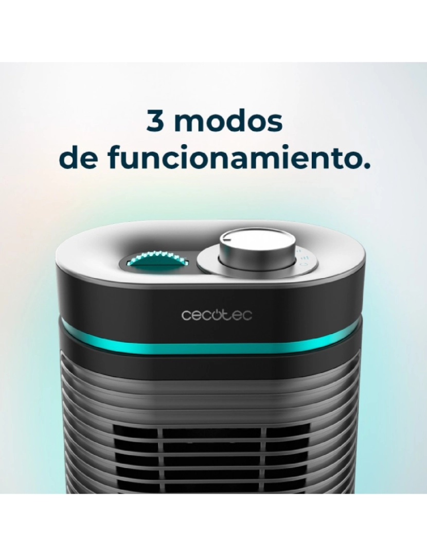 imagem de Cecotec Aquecedor cerâmico de mesa com 1500 W, função Oscilação, termóstato ajustável e 3 modos de funcionamento.3