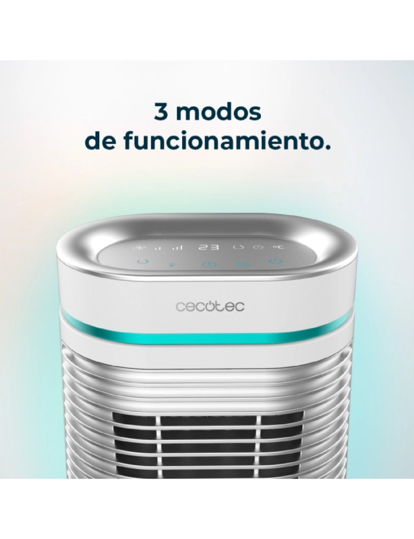 imagem de Cecotec Aquecedor cerâmico de mesa com 1500 W, função Oscilação, ecrã digital, termóstato ajustável e 3 modos de funcionamento.3