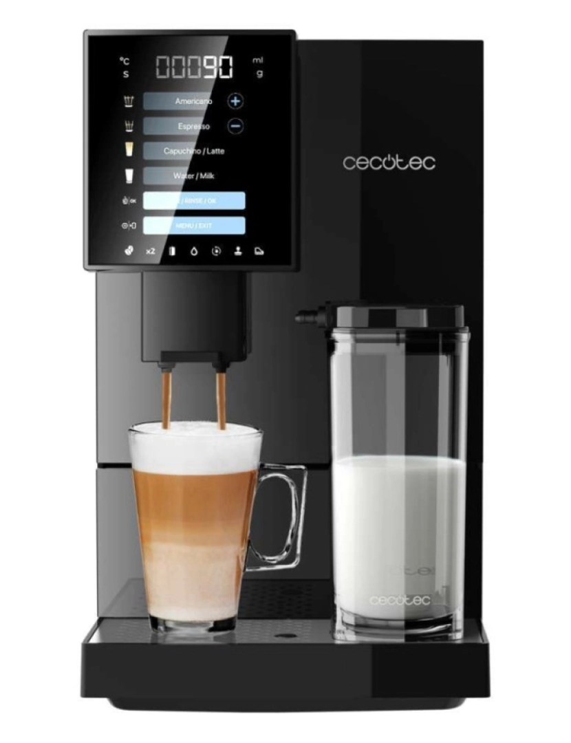 imagem de Cecotec Máquina de café superautomática compacta com 19 bares, depósito de leite e Thermoblock.1