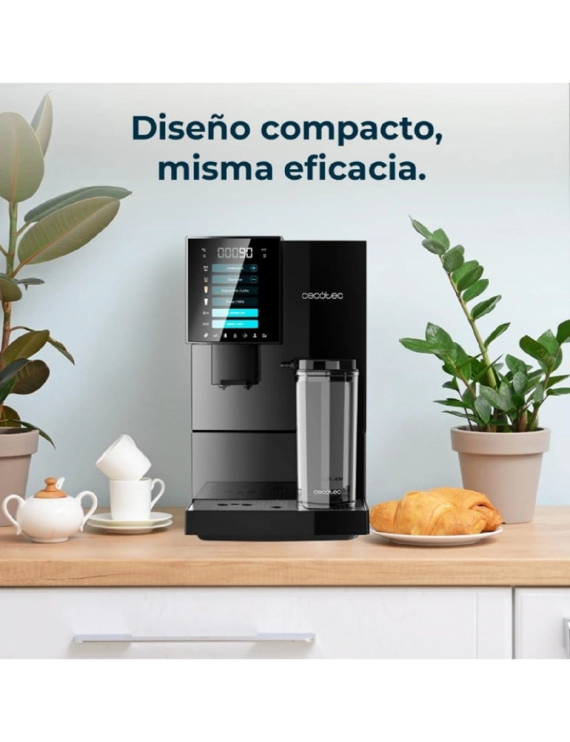 imagem de Cecotec Máquina de café superautomática compacta com 19 bares, depósito de leite e Thermoblock.4