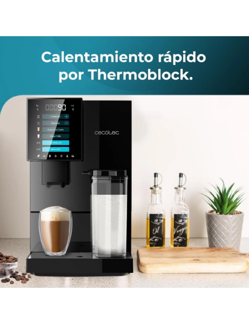 imagem de Cecotec Máquina de café superautomática compacta com 19 bares, depósito de leite e Thermoblock.5