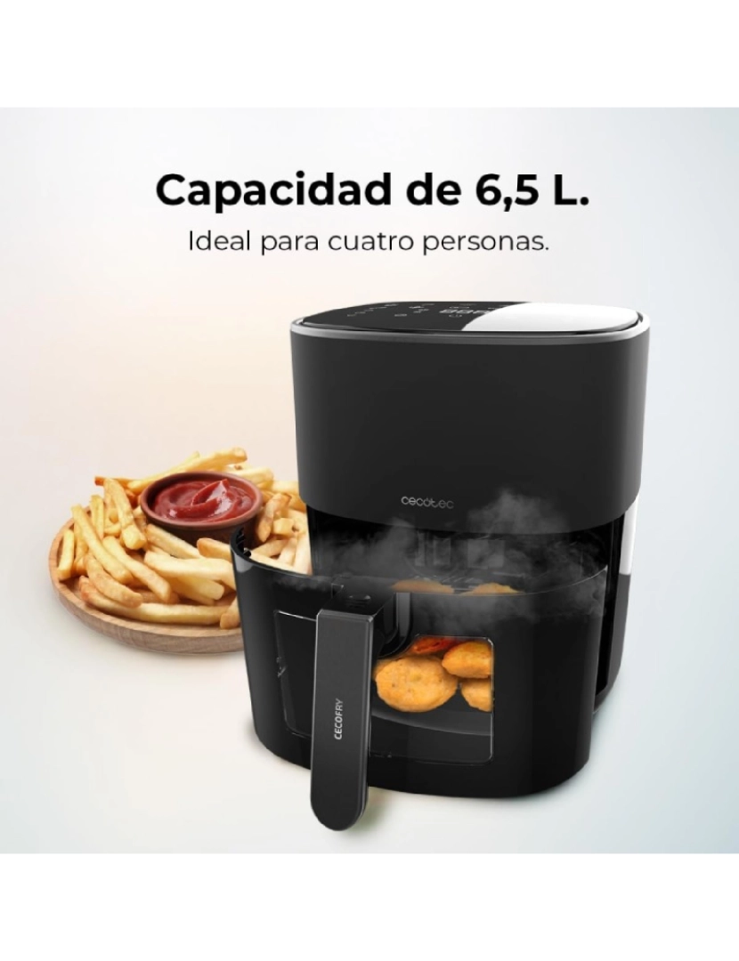 imagem de Cecotec Fritadeira dietética digital de 1700 W, 6,5 l de capacidade, janela de visualização para controlar as suas elaborações e pacote de acessórios.3