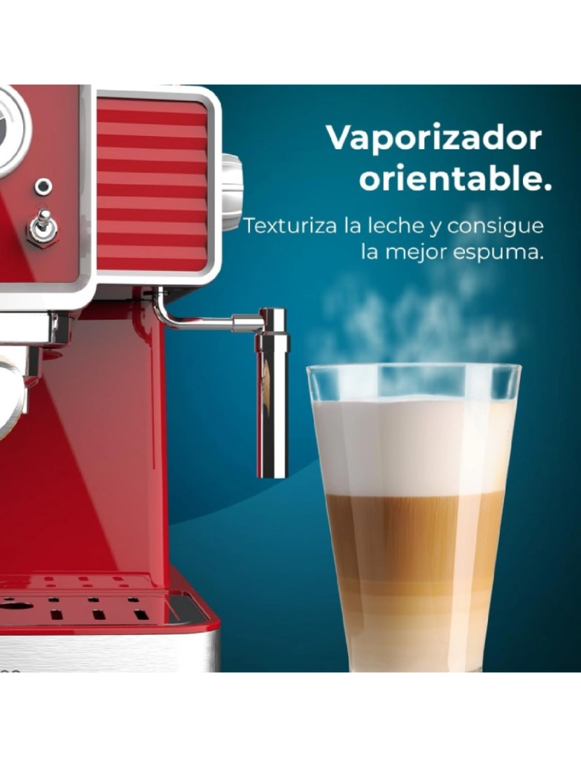 imagem de Cecotec Máquina de café para café espresso e cappuccino com 20 bares, manómetro e vaporizador orientável.3