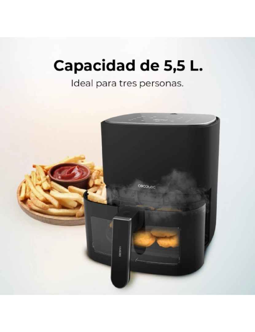 imagem de Cecotec Fritadeira dietética digital de 1500 W, 5,5 l de capacidade e janela de visualização para controlar as suas elaborações.3