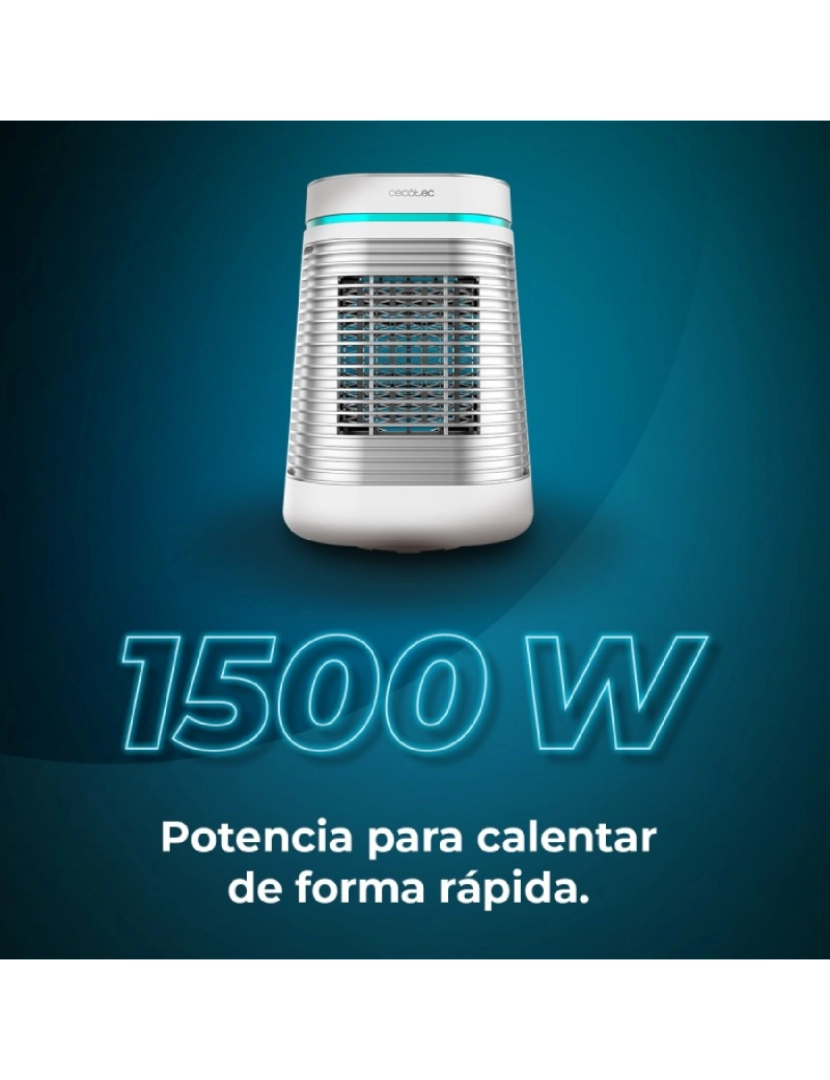 imagem de Cecotec Aquecedor cerâmico de mesa com 1500 W, função Oscilação, termóstato ajustável e 3 modos de funcionamento.5