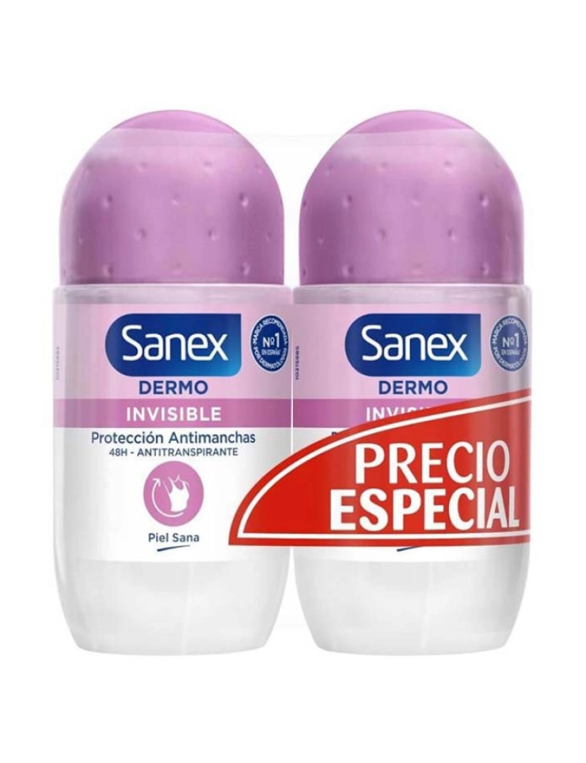 Sanex - Dermo Invisible Desodorante Roll-On Dúo 2 X 50 Ml