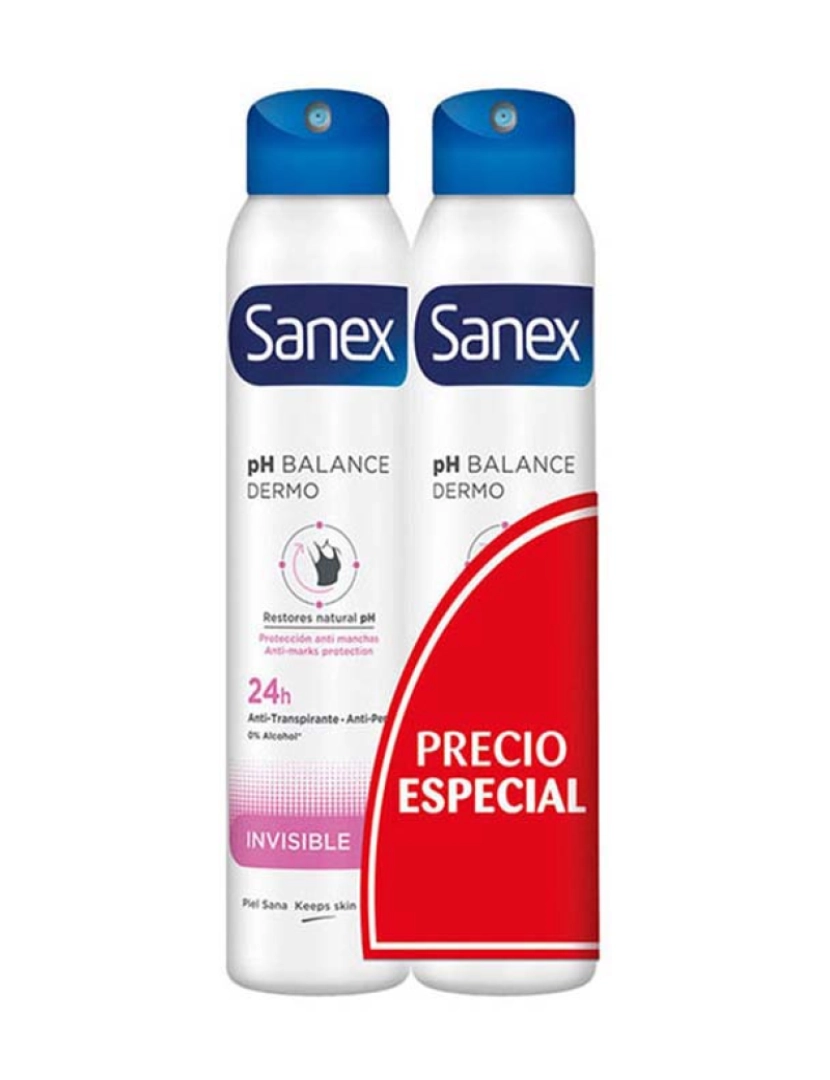 Sanex - Dermo Invisible Desodorante Vaporizador Dúo 2 X 200 Ml