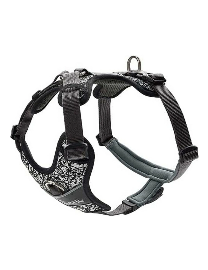 Hunter - Arnês para Cães Hunter Divo Refletor Preto/Cinzento Tamanho S (45-56 cm)