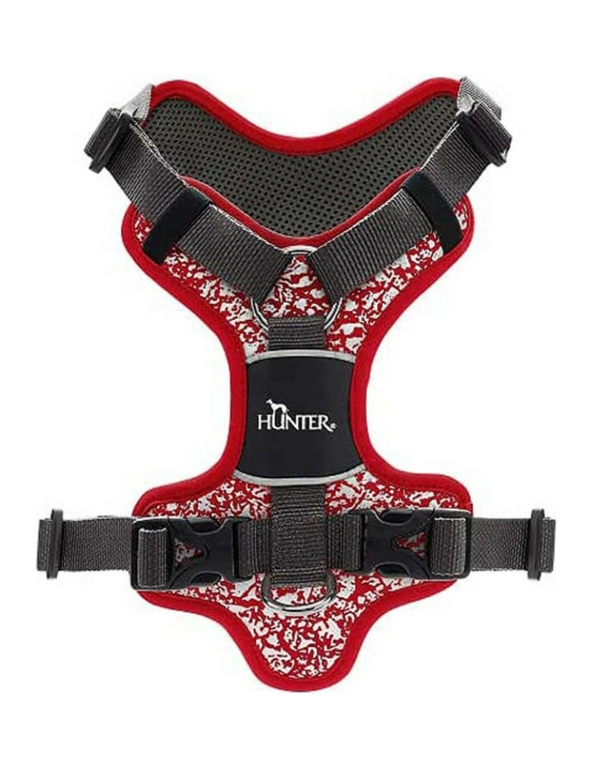 imagem de Arnês para Cães Hunter Divo Vermelho Cinzento Refletor L/XL Rosa/Cinzento (79-107 cm)2