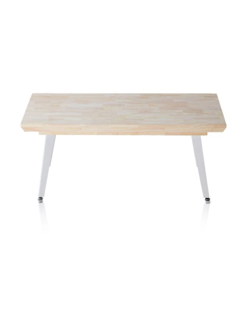 imagem de Mesa de centro elevável Berg Roble salvaje - Blanco 120 x 64 x cm4