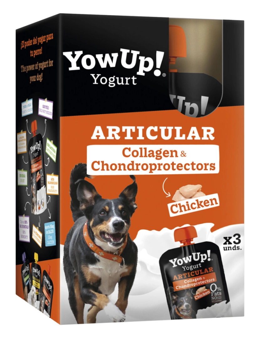 Yowup - Comida húmida YowUp Collagen + Chondroprotectors Frango 3 Unidades 3 x 115 g