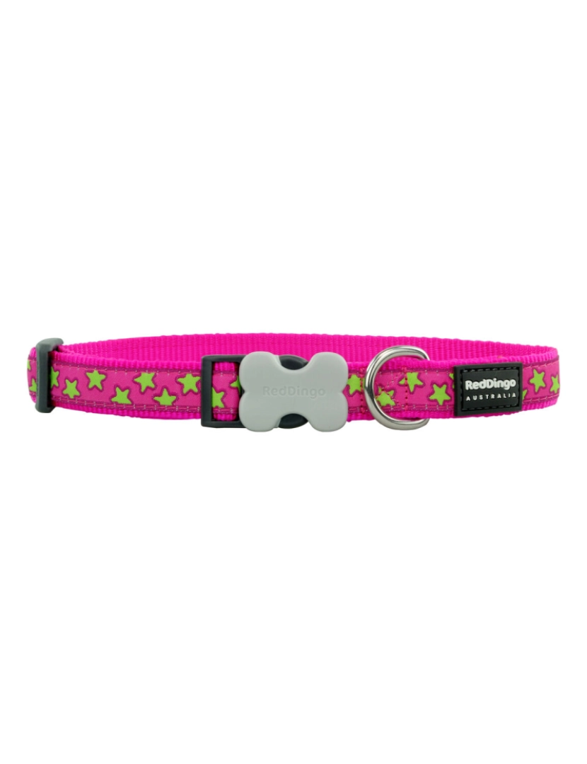 imagem de Coleira para Cães Red Dingo STYLE STARS LIME ON HOT PINK 15 mm x 24-36 cm3