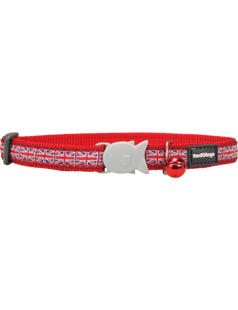 Red Dingo - Coleira para Cães Red Dingo STYLE UNION JACK FLAG 15 mm x 24-36 cm