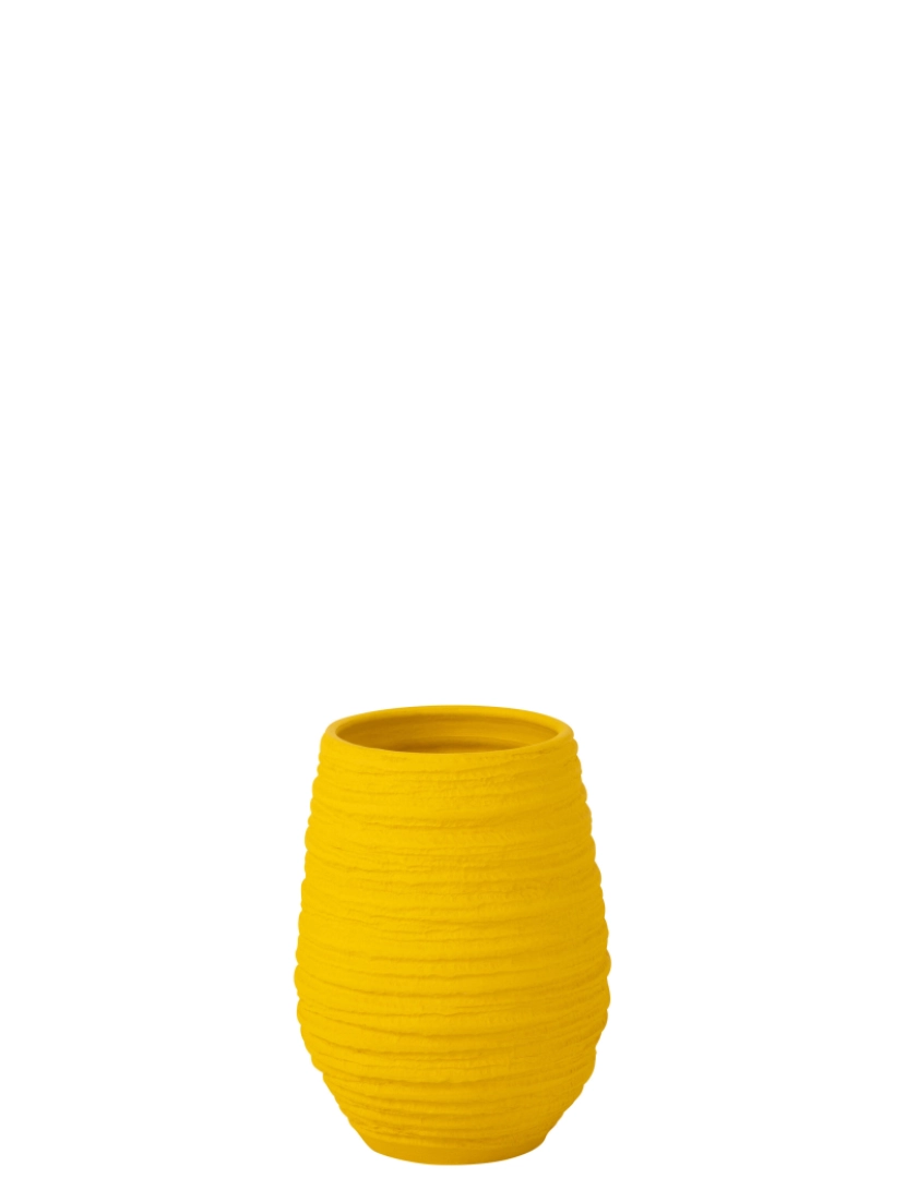 imagem de Festa da Linha J Vaso cerâmica amarelo Médio1