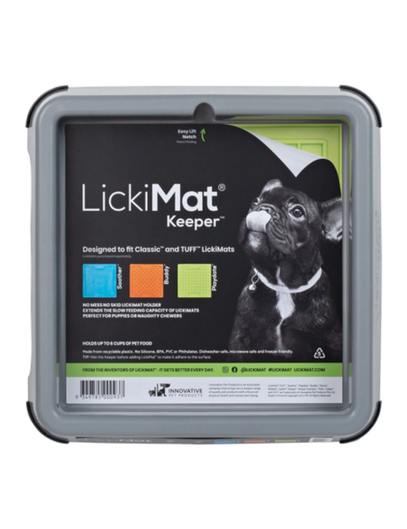 imagem de Comedouro para Cão Lickimat Indoor Keeper Cinzento Polipropileno5