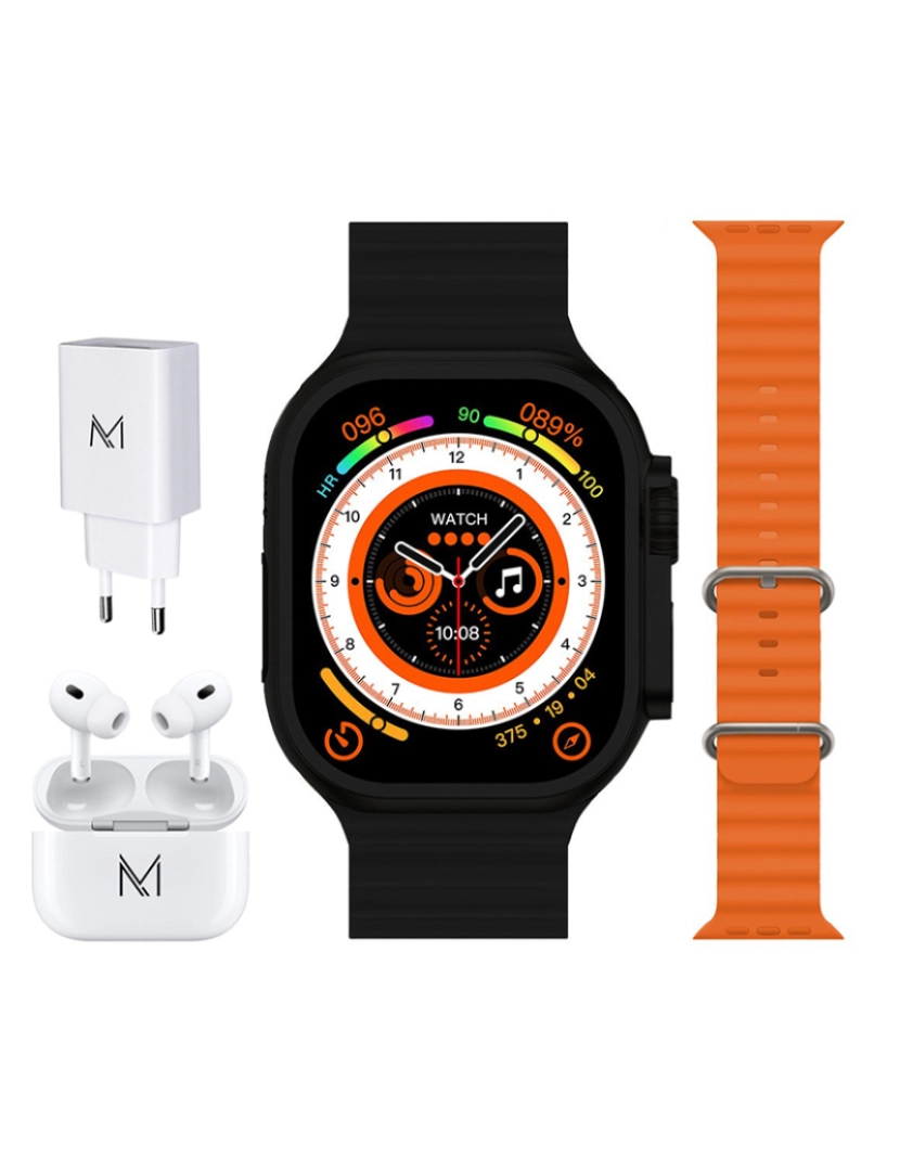 Meta - Pack Smartwatch Meta Ultra Max Preto