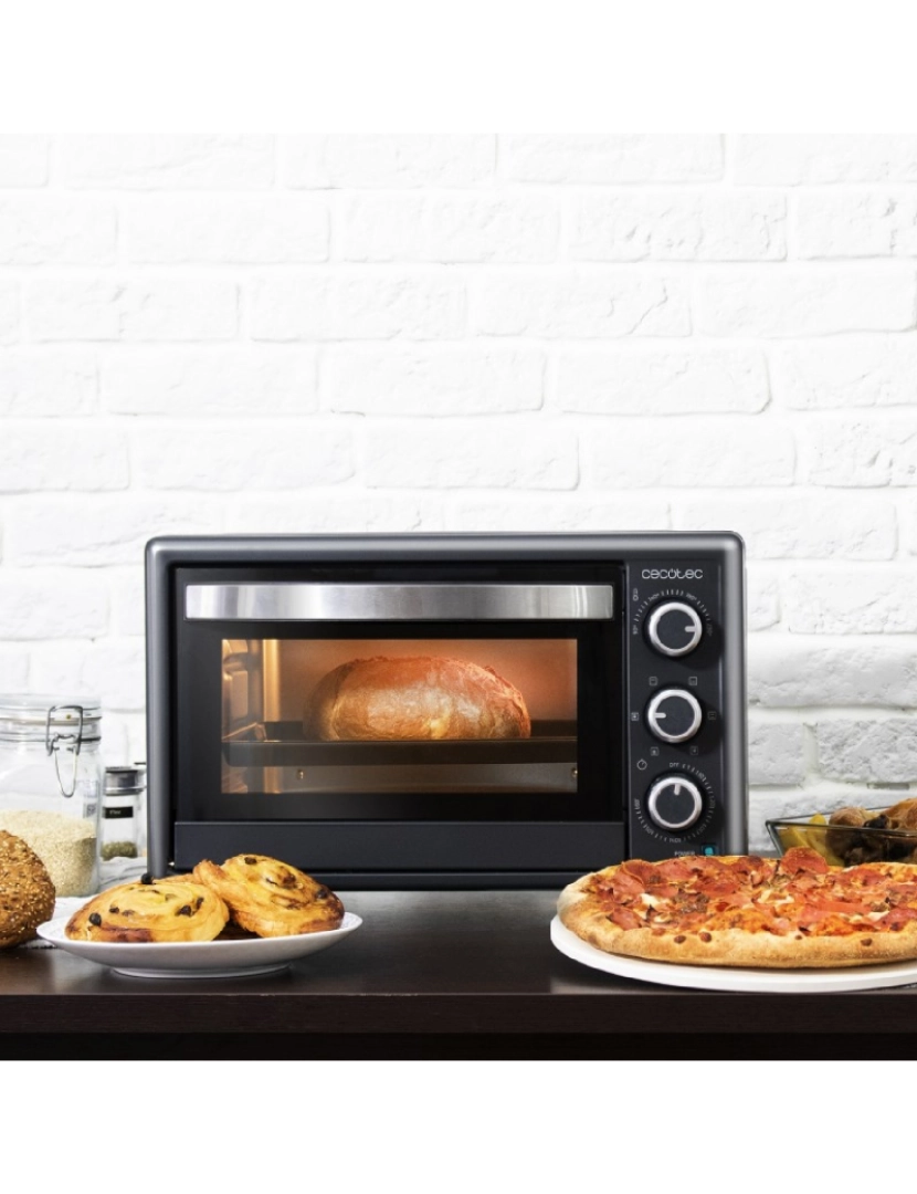 imagem de Cecotec Mini-forno de convecção de 26 litros com pedra especial para pizzas e 6 funções diferentes.5