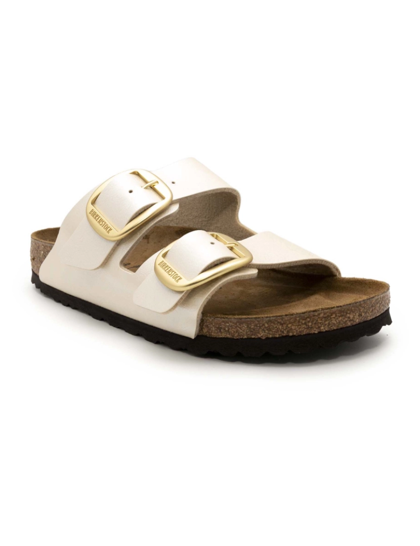 imagem de Birkenstock Arizona Bigbuckle Pérola Chinelos Branco3