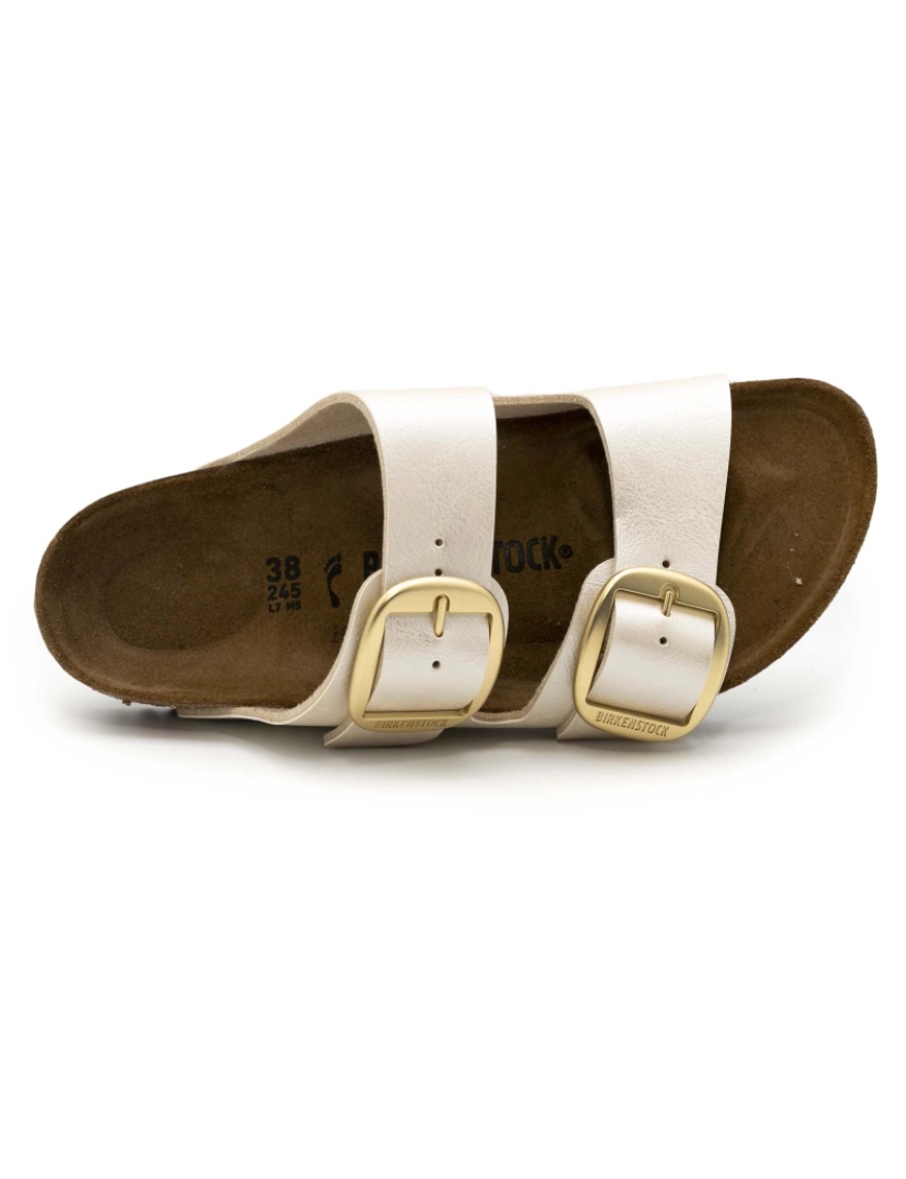 imagem de Birkenstock Arizona Bigbuckle Pérola Chinelos Branco4