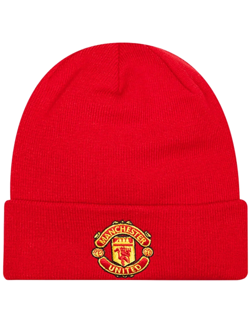 New Era - Nova Era Core Cuff Beanie Manchester United Fc Hat, Red Beannie